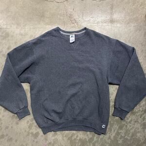 Russell athletic grey and white pullover